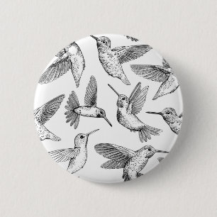 Hummingvogels Ronde Button 5,7 Cm