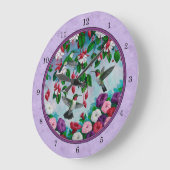 Hummingvogels Roze Fuchsia Flowers Lavender Grote Klok (Hoek)