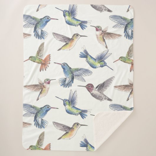 Hummingvogels Sherpa Deken (Voorkant)