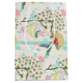 Hummingvogels Teacups Floral Spring Garden Medium Cadeauzakje (Voorkant)