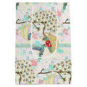 Hummingvogels Teacups Floral Spring Garden Medium Cadeauzakje (Achterkant)