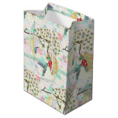 Hummingvogels Teacups Floral Spring Garden Medium Cadeauzakje (Achterkant Gekanteld)