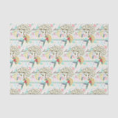 Hummingvogels Teacups Spring Floral Garden Tissuepapier (Voorkant)