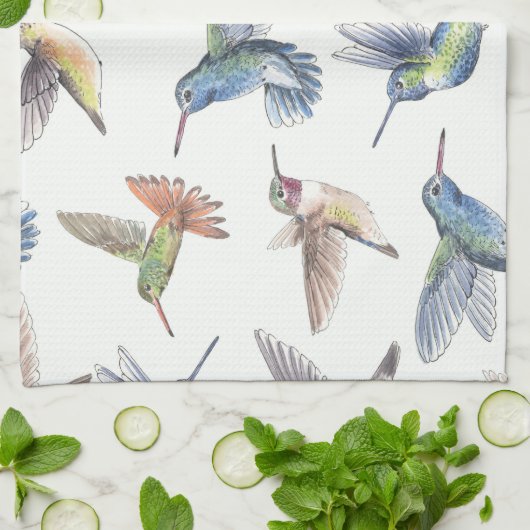 Hummingvogels Theedoek (Gevouwen)