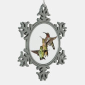 Hummingvogels Tin Sneeuwvlok Ornament (Links)