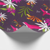 Hummingvogels Tropische regenwoukleurige afdrukken Cadeaupapier (Hoek)