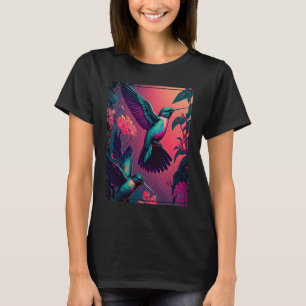 Hummingvogels Tropische vogels tijdens de vlucht V T-shirt