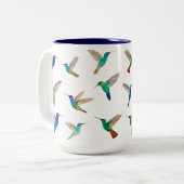 Hummingvogels Tweekleurige Koffiemok (Voorkant links)