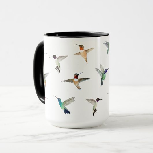 Hummingvogels van de Noord-Amerikaanse koffie-Mok Mok (Voorkant links)