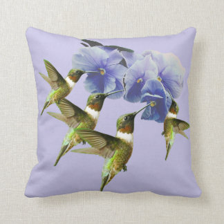 Hummingvogels Violet Flowers Green Garden Kussen