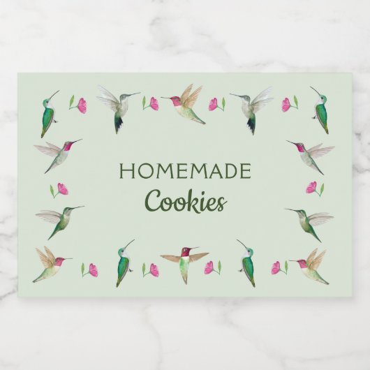 Hummingvogels Voedselcontainer Etiket (Enkel label)