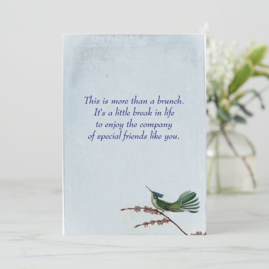 Hummungbird Brunch Kaart (Staand voorkant)