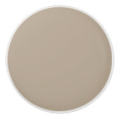 Hummus beige, lichtbruin, neutraal, vaste kleur keramische knop (Voorkant)