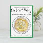 Hummus Chickpeas Mediterranean Food Cocktail Kaart (Staand voorkant)