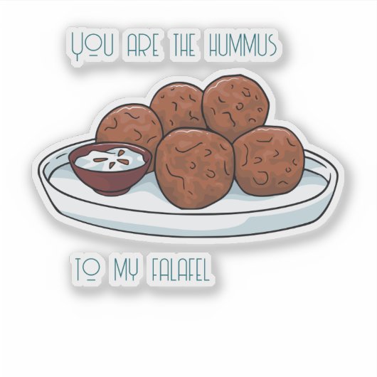 Hummus & Falafel  Sticker (Voorkant)