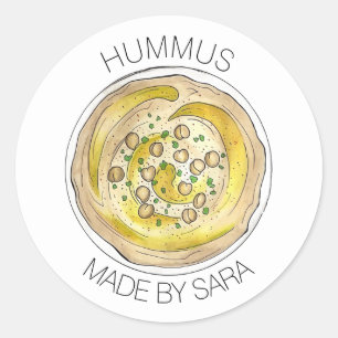 Hummus Houmous Dip Zelfgemaakt uit de keuken van Ronde Sticker