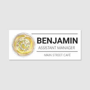 Hummus Houmous Kikkererwten Mediterraan Voedsel Ca Naamplaatje