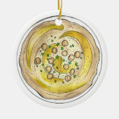 Hummus Houmous Mediterraan Midden-Oosters Voedsel Keramisch Ornament (Voorkant)