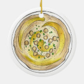 Hummus Houmous Mediterraan Midden-Oosters Voedsel Keramisch Ornament (Achterkant)
