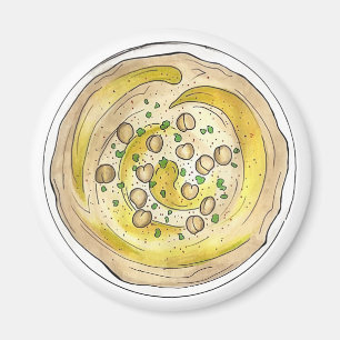 Hummus Houmous Mediterraan Midden-Oosters Voedsel Magneet