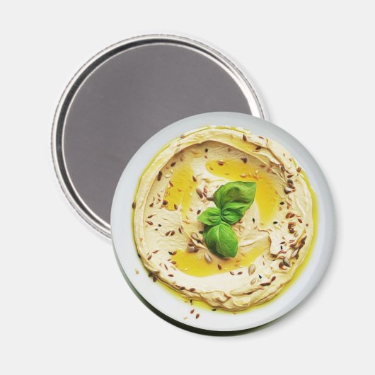 Hummus Leuk Voedsel Koelkast Magneet (Voorkant / Achterkant)