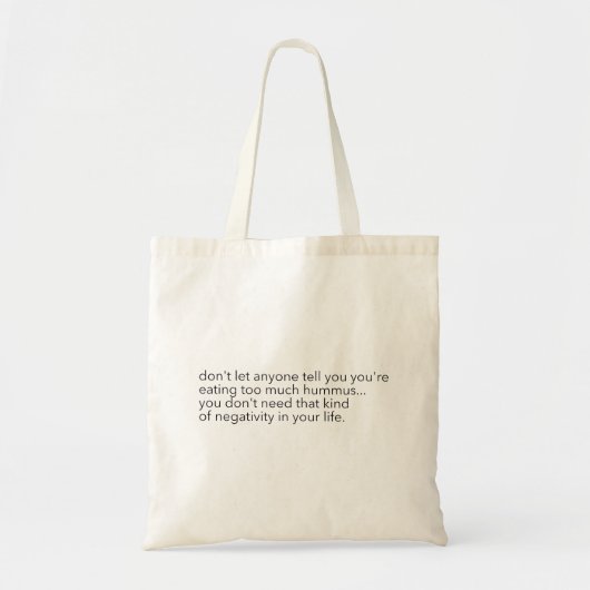 Hummus Negatitivity Canvas tas (Voorkant)