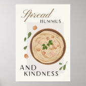 Hummus Verspreiden en Keukendecor met Goedheid Poster (Voorkant)