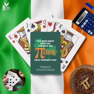 Humor 14 maart 17 Pi-dag St. Patrick's Day Pokerkaarten