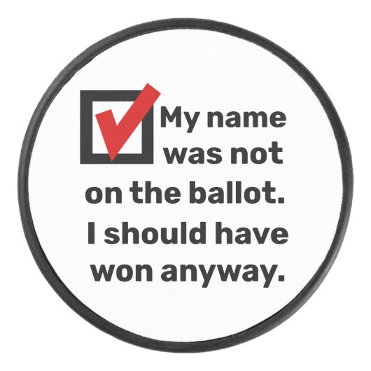 Humor 2024 hockey puck (Voorkant)