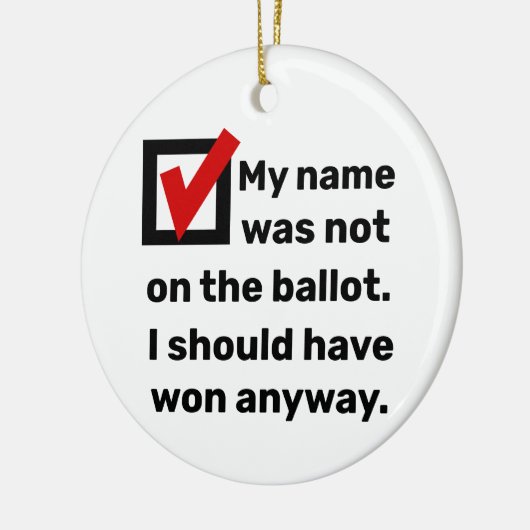 Humor 2024 keramisch ornament (Links)