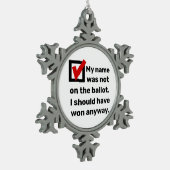 Humor 2024 tin sneeuwvlok ornament (Links)