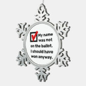 Humor 2024 tin sneeuwvlok ornament (Rechts)