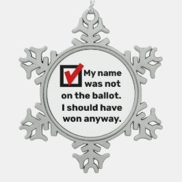 Humor 2024 tin sneeuwvlok ornament