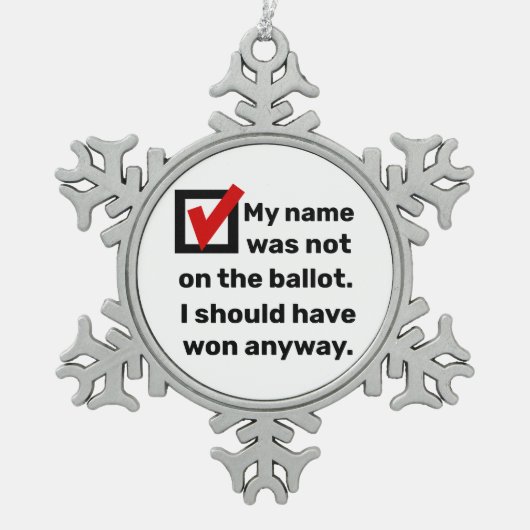 Humor 2024 tin sneeuwvlok ornament (Voorkant)