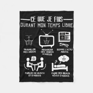Humor Abs Bodybuilding Vrije Tijd Werk 6-packs Fleece Deken