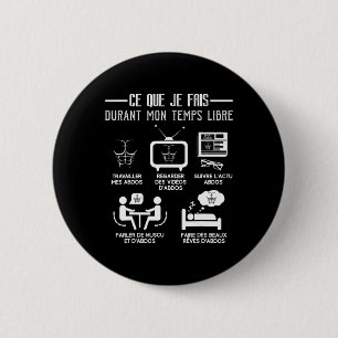 Humor Abs Bodybuilding Vrije Tijd Werk 6-packs Ronde Button 5,7 Cm