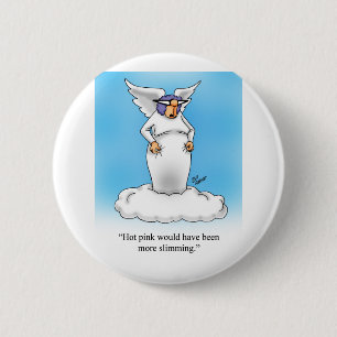 Humor Angel Cartoon Gift. Ronde Button 5,7 Cm