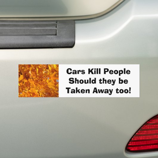 Humor auto's Dood Mensen met bumsticker weghalen Bumpersticker (Op auto)
