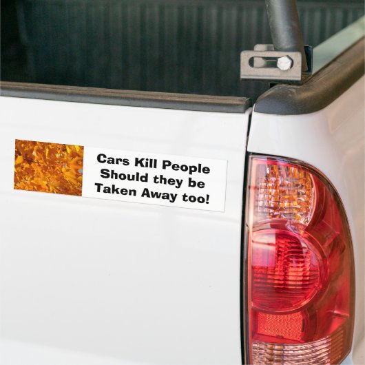 Humor auto's Dood Mensen met bumsticker weghalen Bumpersticker (Op Truck)