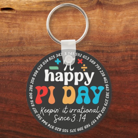 Humor Be Irrational Celebrate Pi Symbol Math  Sleutelhanger (Voorkant)