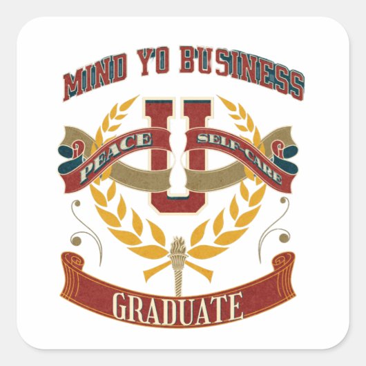 Humor Bemoei je met je zakelijke Sticker (Voorkant)