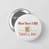 Humor bier ronde button 5,7 cm (Voorkant /achterkant)