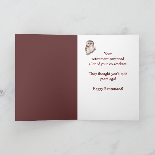 Humor bij pensionering met klauterWaterverf Kaart (Binnen)