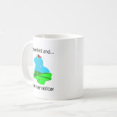 Humor bij pensionering voor golfers koffiemok (Voorkant links)