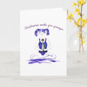 Humor-birthday Meditation Kaart (Gele Bloem)