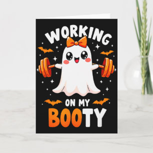 Humor Boo Werkt Aan Mijn Kont Gym Fitness Hallowee Kaart