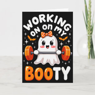 Humor Boo Werkt Aan Mijn Kont Gym Fitness Hallowee Kaart