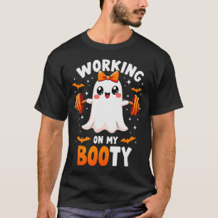 Humor Boo Werkt Aan Mijn Kont Gym Fitness Hallowee T-shirt