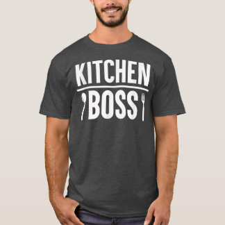 Humor boss in de keukenbadas t-shirt