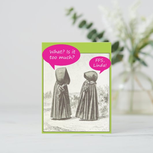 Humor  briefkaart (Staand voorkant)